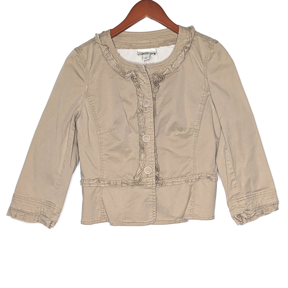 FINAL DAYS $5 LOFT Cropped Jacket with Ruffle  - CLOSET CLOSING   - Picture 2 of 8